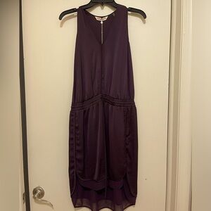 NWT Rebecca Taylor Pinot Satin Halter Dress | Color: Purple | Size: 2